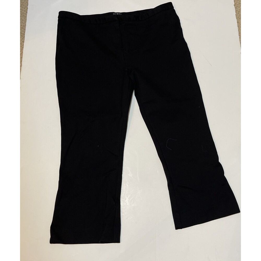 MAX & MIA Women’s Size XL Capri Pants Black Rayon Nylon Spandex